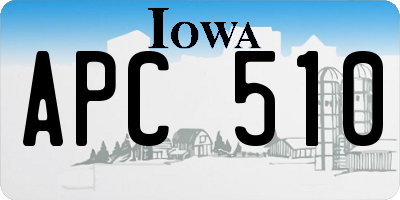 IA license plate APC510