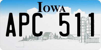 IA license plate APC511