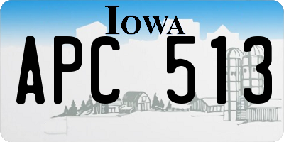 IA license plate APC513