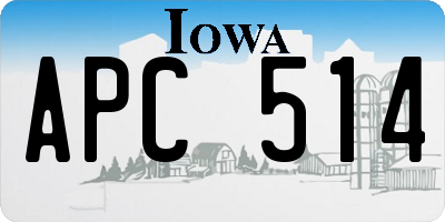 IA license plate APC514