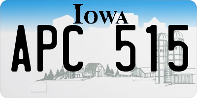 IA license plate APC515