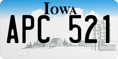 IA license plate APC521