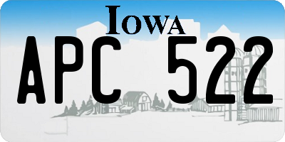 IA license plate APC522