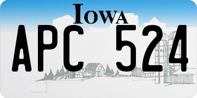 IA license plate APC524