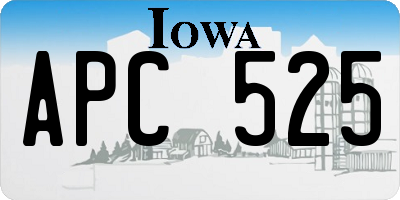 IA license plate APC525