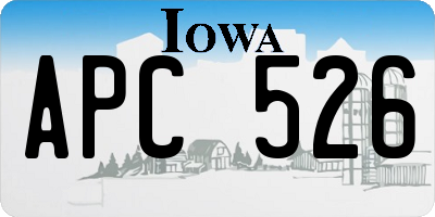 IA license plate APC526