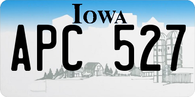 IA license plate APC527