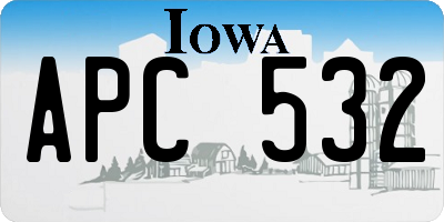 IA license plate APC532