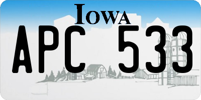 IA license plate APC533