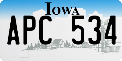 IA license plate APC534