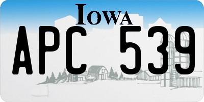 IA license plate APC539