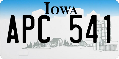 IA license plate APC541