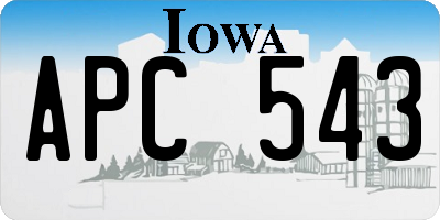 IA license plate APC543