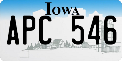 IA license plate APC546