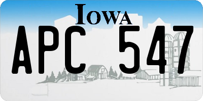 IA license plate APC547