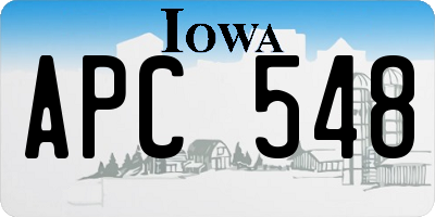 IA license plate APC548