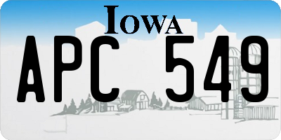 IA license plate APC549