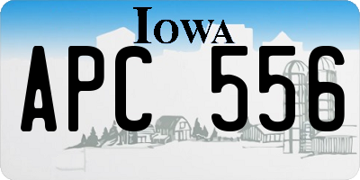 IA license plate APC556