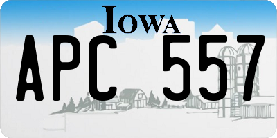 IA license plate APC557