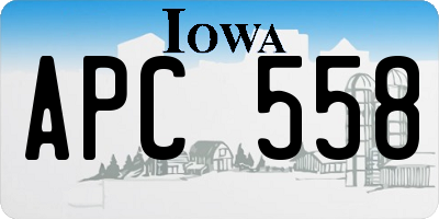 IA license plate APC558