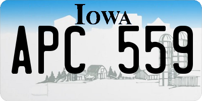 IA license plate APC559