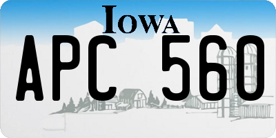IA license plate APC560