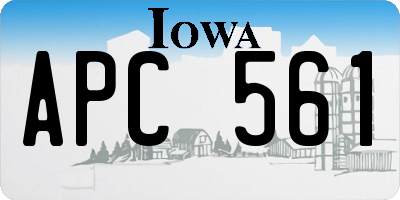 IA license plate APC561