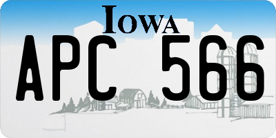 IA license plate APC566