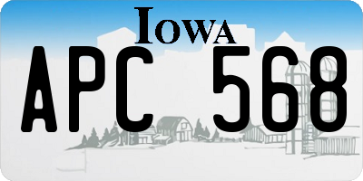 IA license plate APC568