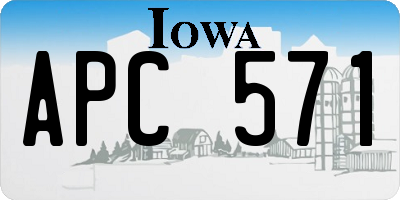 IA license plate APC571