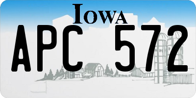IA license plate APC572