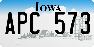 IA license plate APC573