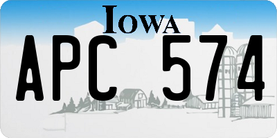 IA license plate APC574