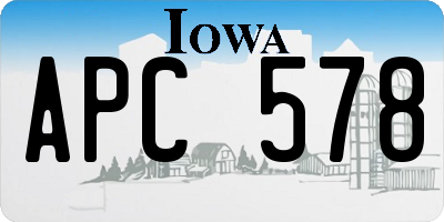 IA license plate APC578