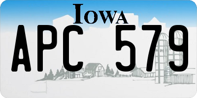 IA license plate APC579
