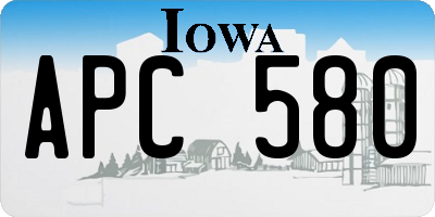 IA license plate APC580