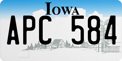 IA license plate APC584