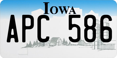 IA license plate APC586