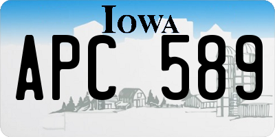 IA license plate APC589