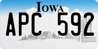 IA license plate APC592