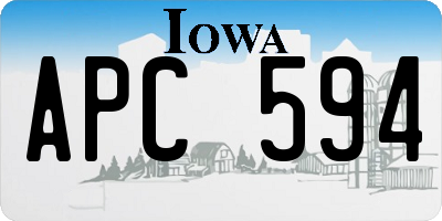 IA license plate APC594