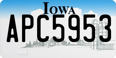 IA license plate APC5953