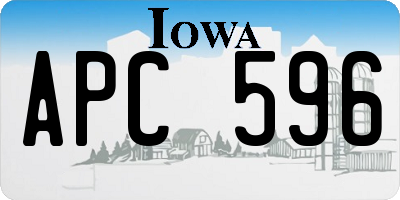 IA license plate APC596
