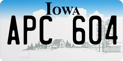 IA license plate APC604