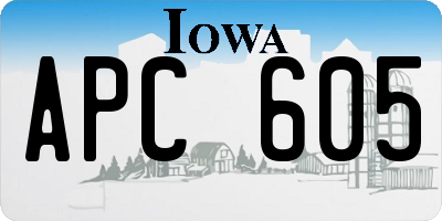 IA license plate APC605