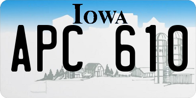 IA license plate APC610