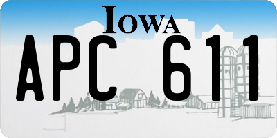 IA license plate APC611