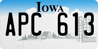IA license plate APC613