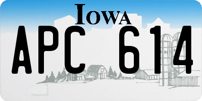 IA license plate APC614
