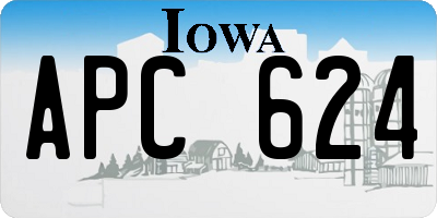 IA license plate APC624